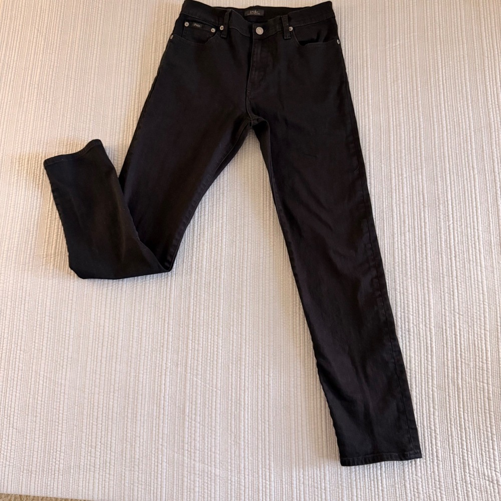 Polo Ralph Lauren Womens Black Slim Fit Jeans Size 24 Cotton Blend‎ Stretch